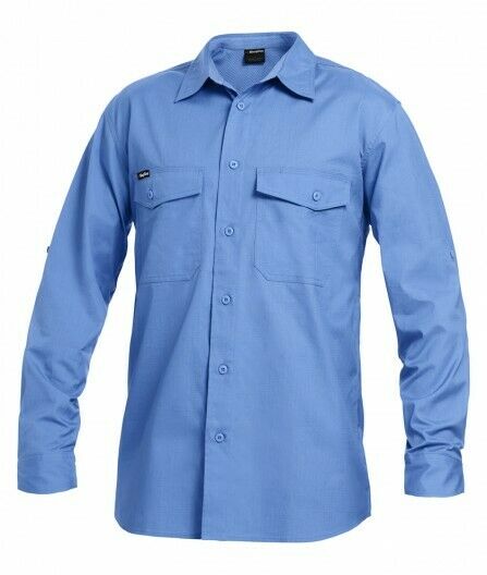 KingGee Mens Workcool 2 Shirt Long Sleeve Lightweight Breathable Workwear K14820-Collins Clothing Co