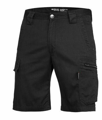 KingGee Mens Tradie Summer Cargo Shorts Narrow Fit Comfy Cotton Workwear K17340-Collins Clothing Co