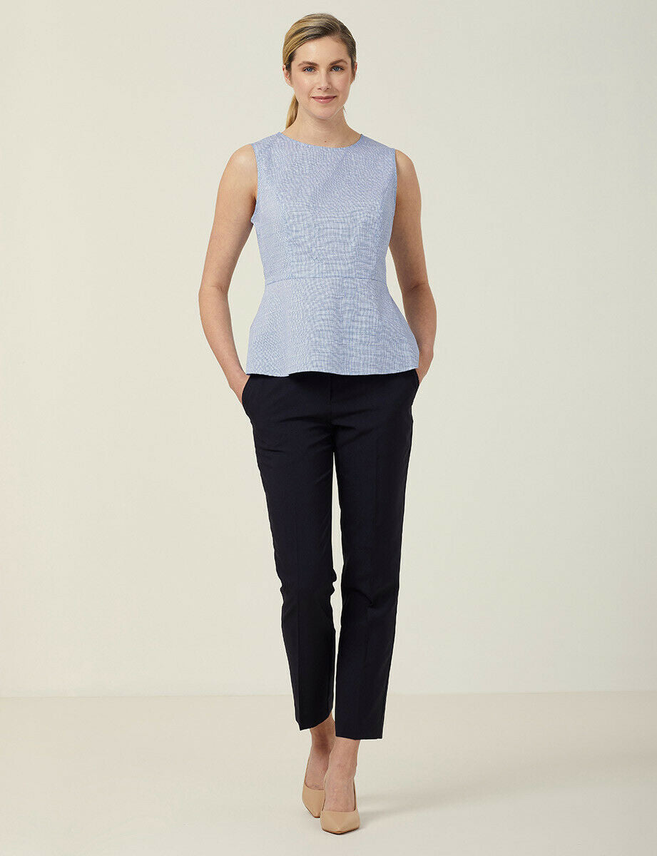 NNT Womens Avignon Abstract Sleeveless Shell Top Flattering Waist Comfort CATUK9-Collins Clothing Co