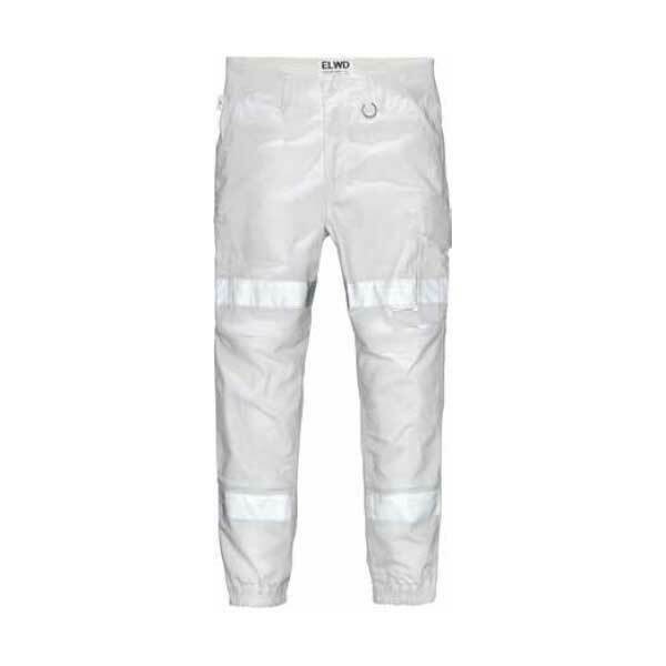 Elwood Mens Reflective Cuffed Work Pants Taped Pant Stretch Canvas Cargo EWD107-Collins Clothing Co