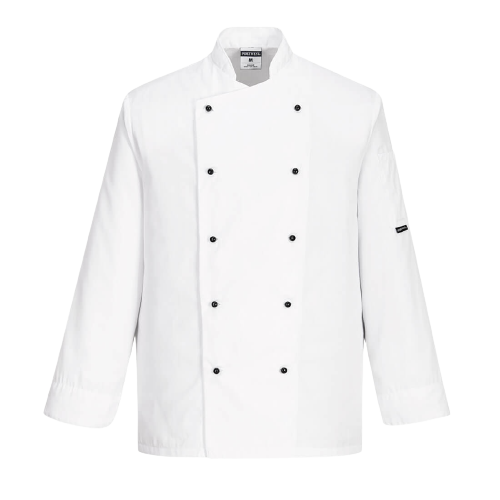 Portwest Somerset Chefs Jacket Mandarin Collar Reversible Front Jacket C834-Collins Clothing Co