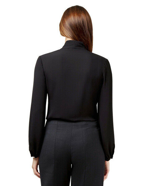 NNT Womens Formal Long Sleeve Tie Neck Blouse Soft Georgette Business CATUG4-Collins Clothing Co