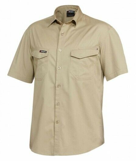 KingGee Mens Tradies Shirt S/S Lightweight Breathable Slim Fit Work K14355-Collins Clothing Co