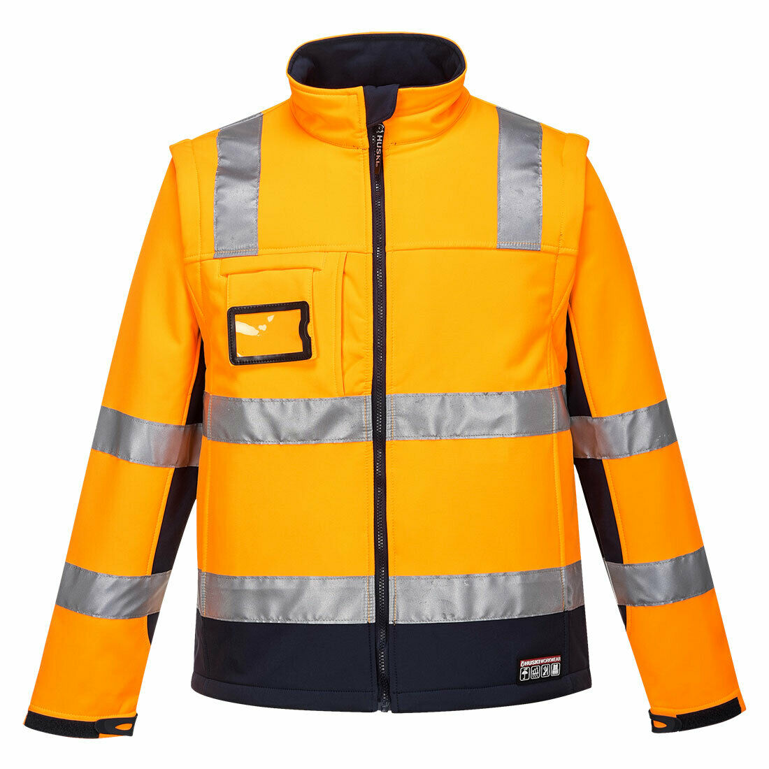 Portwest Mens Huski Chassis Jacket Softshell 2 in 1 Reflective Safety Tape K8074-Collins Clothing Co