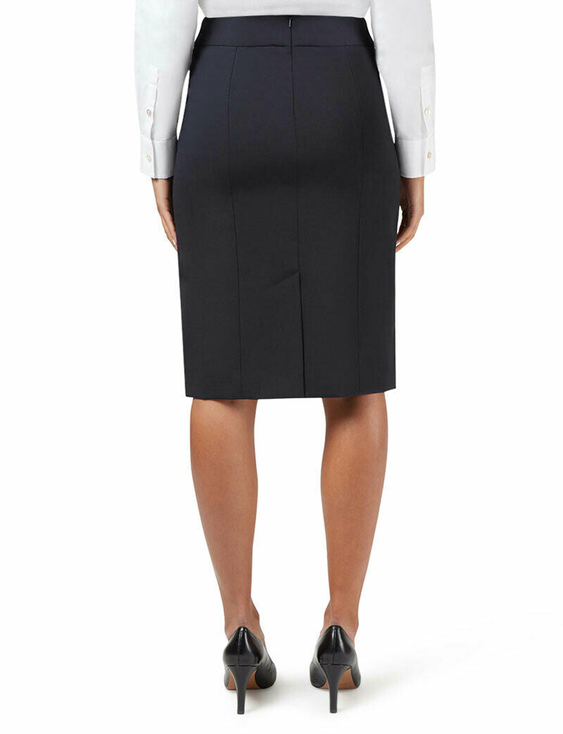 NNT Womens Business Stretch Wool Blend Panel Pencil Skirt Wool Blend  CAT2MG-Collins Clothing Co