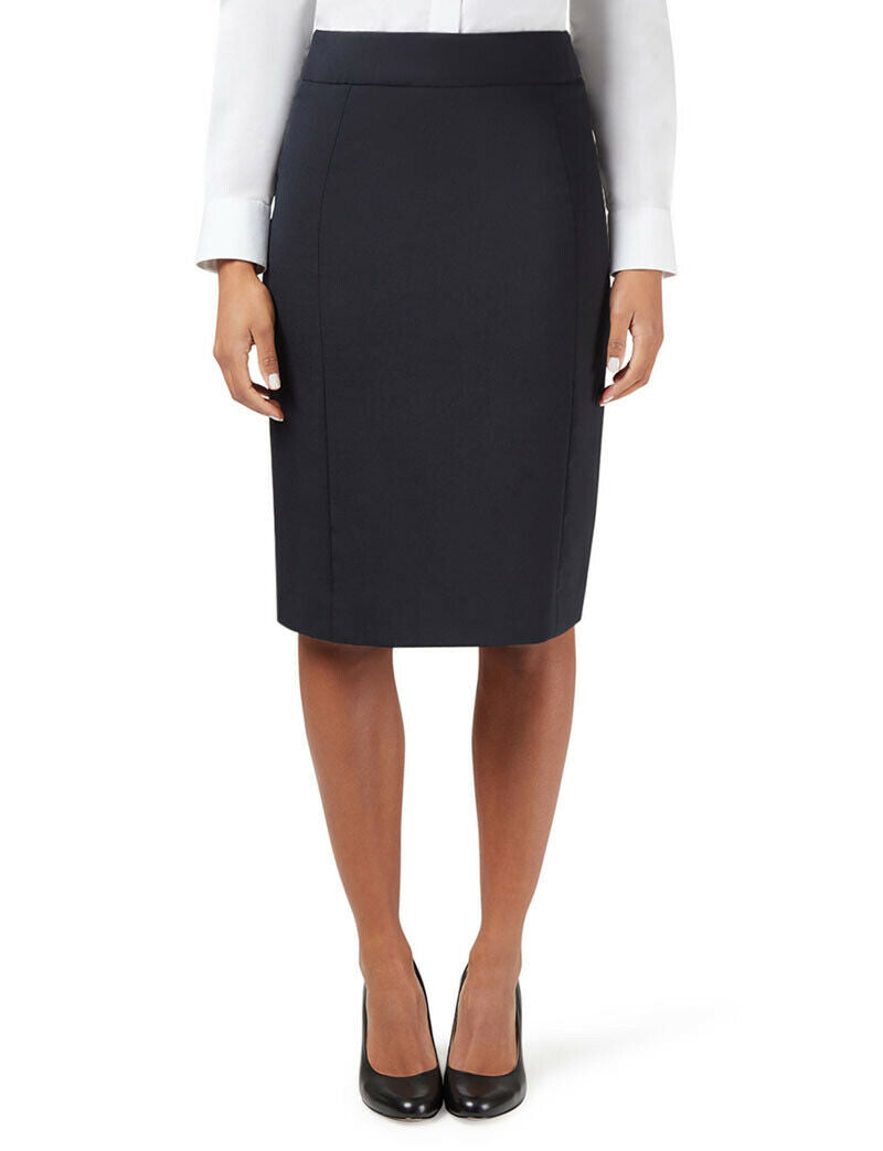 NNT Womens Business Stretch Wool Blend Panel Pencil Skirt Wool Blend  CAT2MG-Collins Clothing Co
