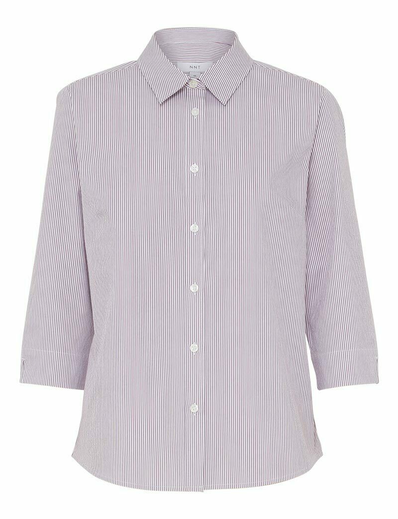 NNT Womens Avignon Formal Stripe 3/4 Sleeve Business Shirts Regular Fit CATUKV-Collins Clothing Co