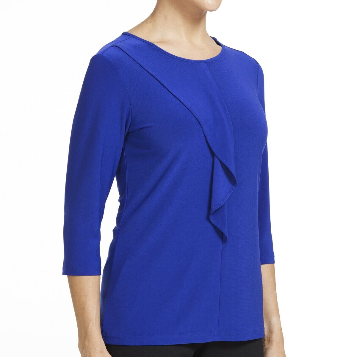 Womens NNT Blouse Soft Jersey 3/4 Round Neck T-Top Casual Corporate Top CATU9Q-Collins Clothing Co