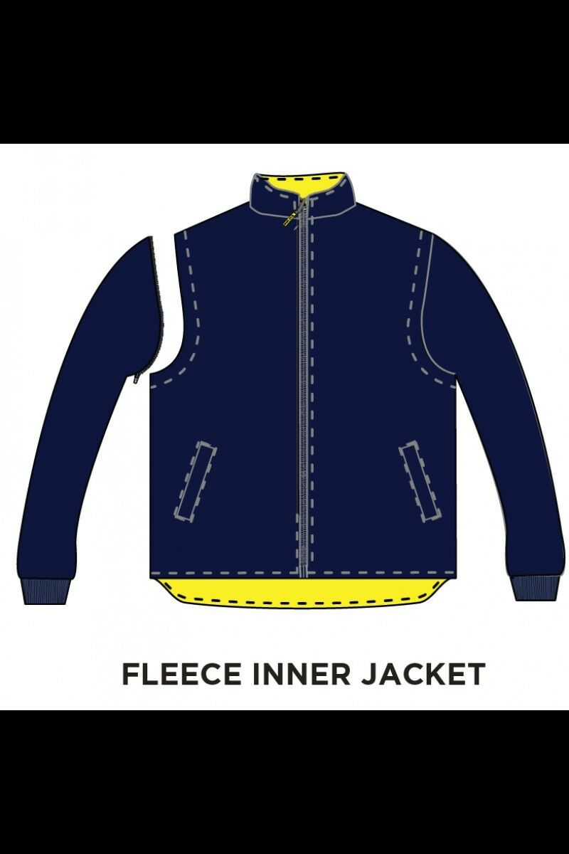 Mens Hard Yakka Foundations Hi-Vis Six 6 Way Jacket Reflective Tape Work Y06556-Collins Clothing Co