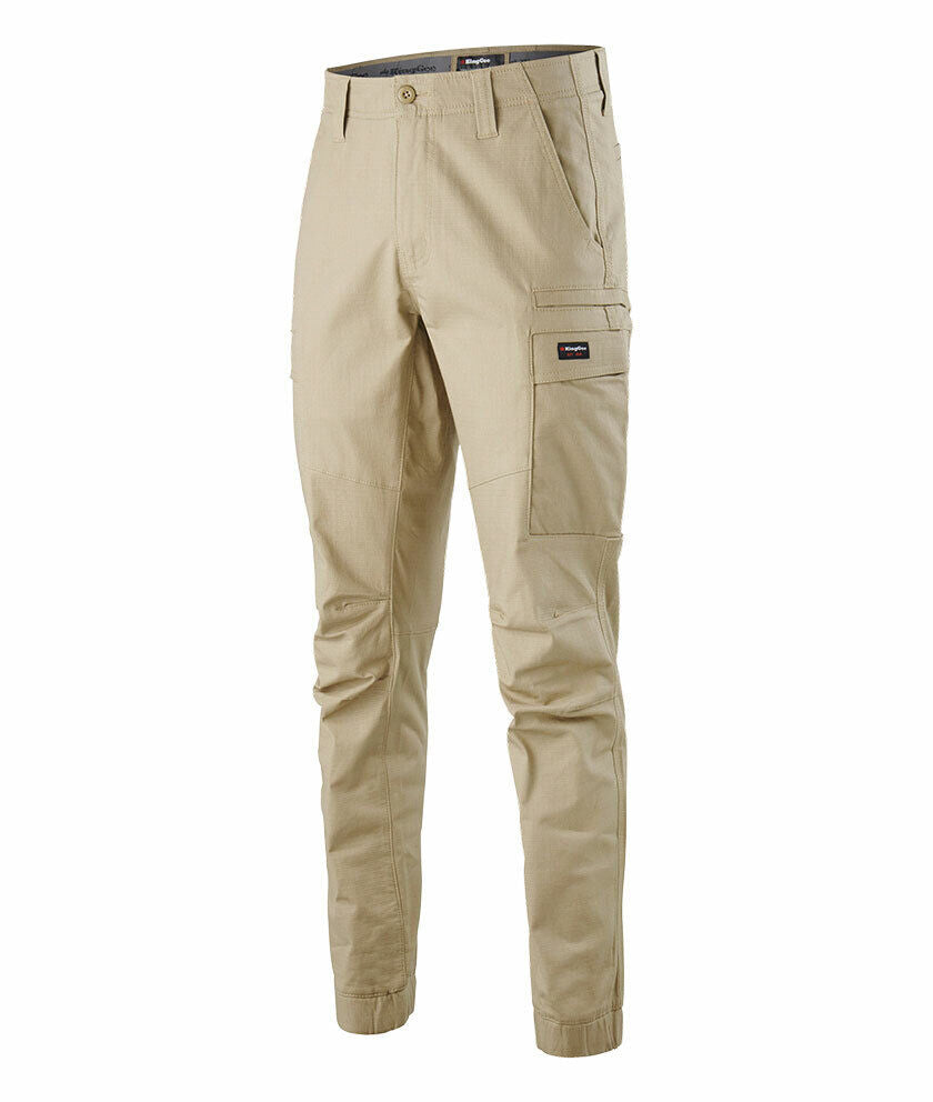 KingGee Mens Workcool Pro Cuff Pant Comfort Pants Cargo Stretch Ripstop K13011-Collins Clothing Co