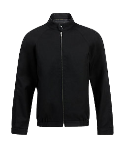 NNT Mens Polycotton Zip Front Bomber Jacket Full Zip Black Long Sleeve CATBAG-Collins Clothing Co