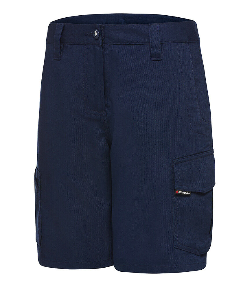 KingGee Womens WorkCool Shorts Durable Reinforced Ripstop Fabric Workwear K47000-Collins Clothing Co