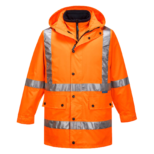 Portwest Max 4-in-1 Rain Jacket with Cross Back Reflective Work Safety MJ331-Collins Clothing Co