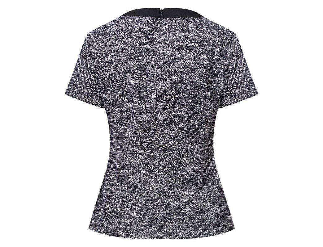 NNT Womens Formal Textured Tweed Shell Top Classic Fit Crew Neckline CATUDG-Collins Clothing Co