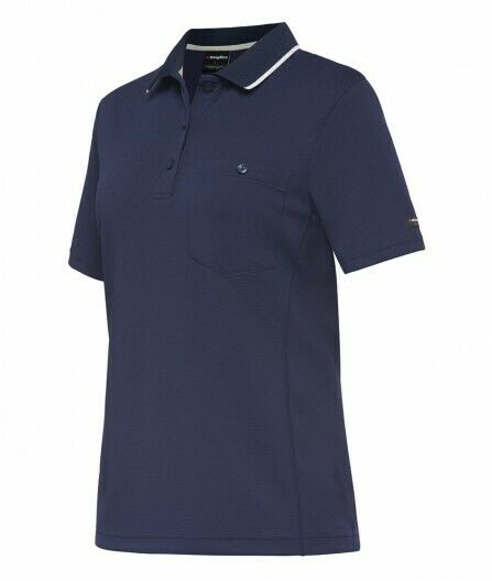 KingGee WorkCool Womens Spliced Polo S/S Shirt Comfort Work Hyperfreeze K44740-Collins Clothing Co