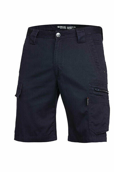 KingGee Mens Tradie Summer Cargo Shorts Narrow Fit Comfy Cotton Workwear K17340-Collins Clothing Co