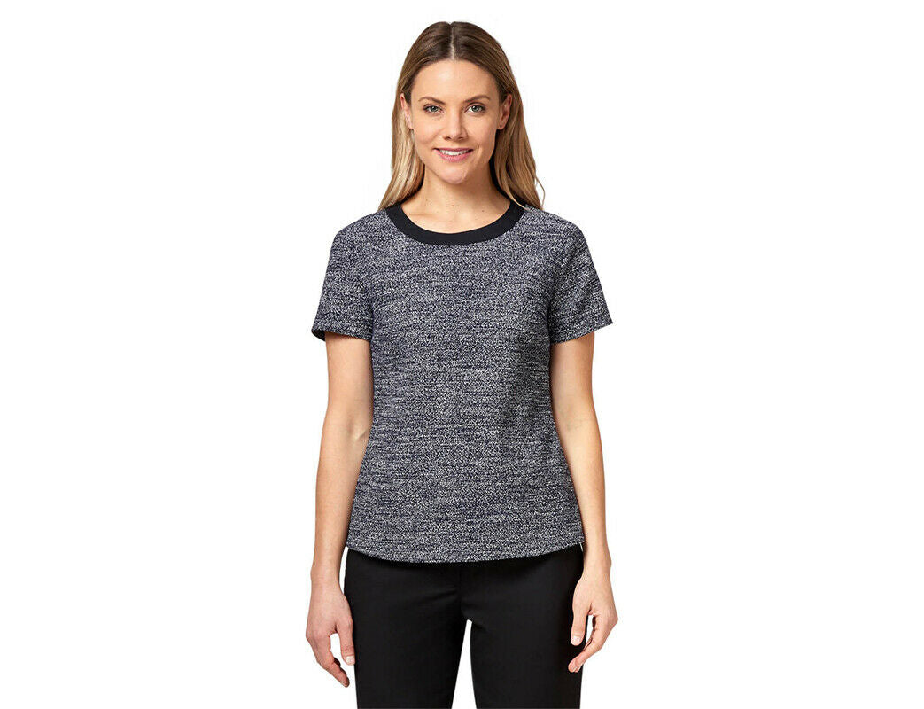 NNT Womens Formal Textured Tweed Shell Top Classic Fit Crew Neckline CATUDG-Collins Clothing Co