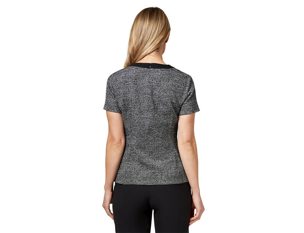 NNT Womens Formal Textured Tweed Shell Top Classic Fit Crew Neckline CATUDG-Collins Clothing Co