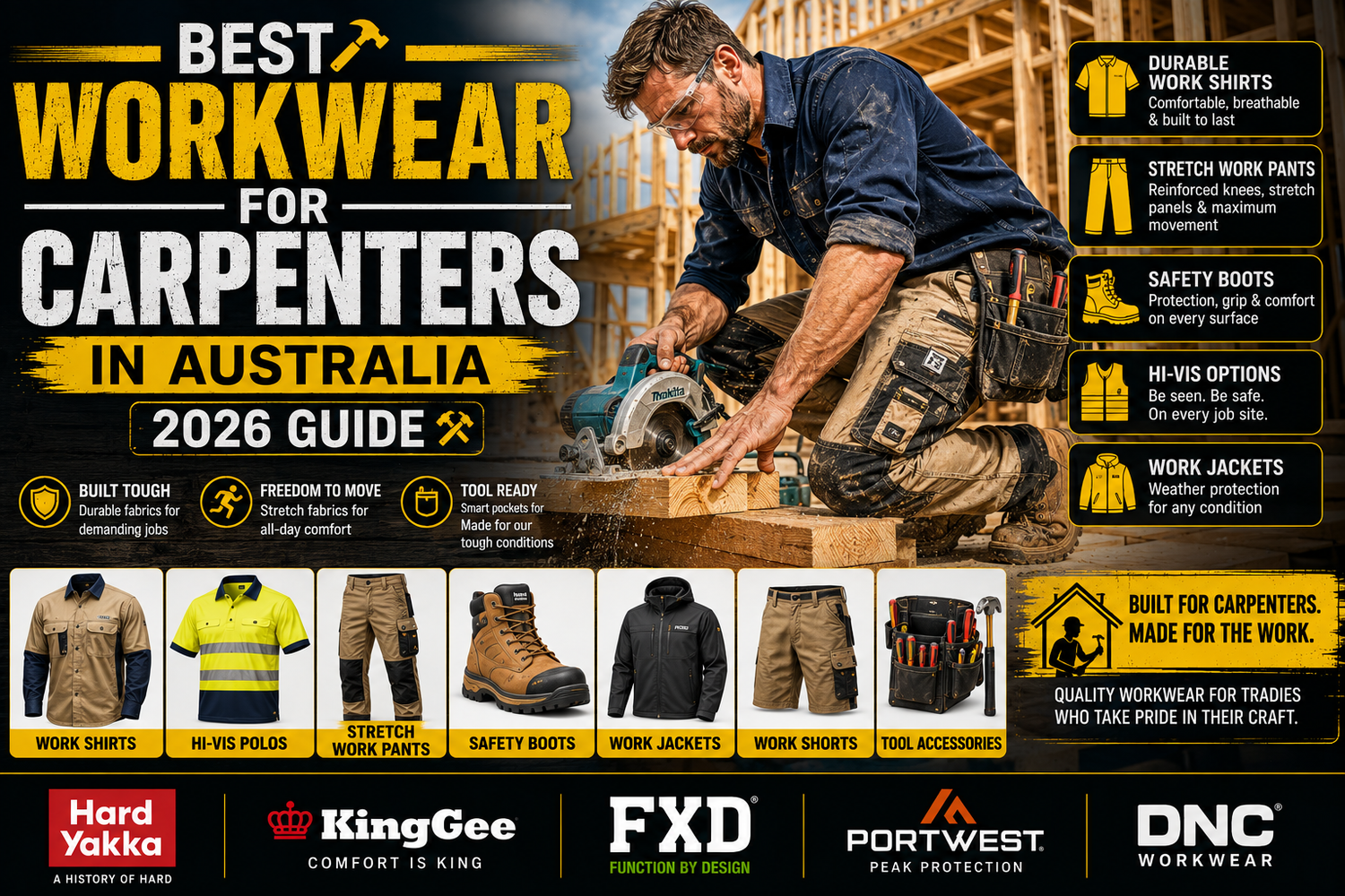 Best Workwear for Carpenters in Australia (2026 Guide)