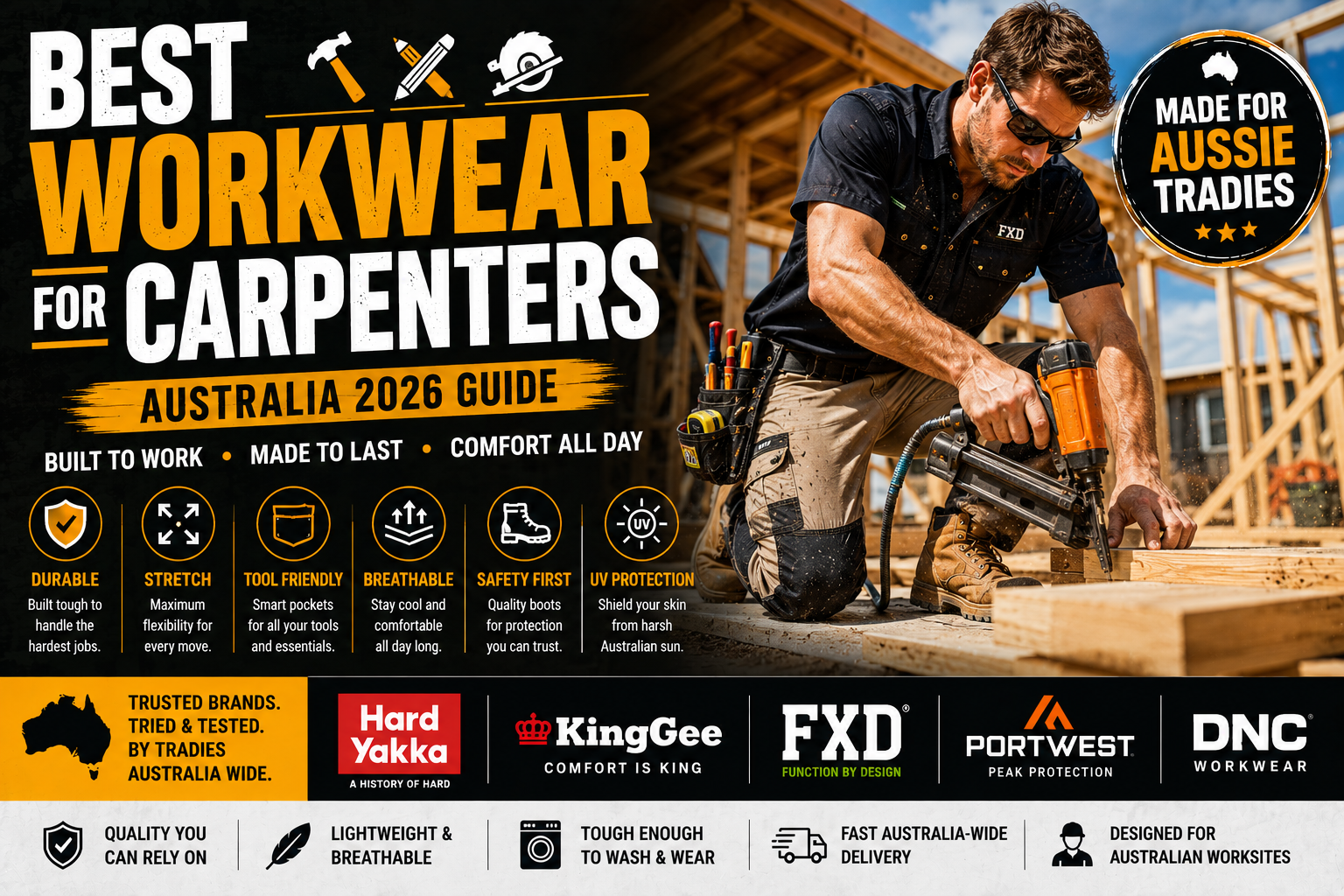 Best Carpenter Workwear Australia 2026 | Shirts, Pants, Boots & Work ...