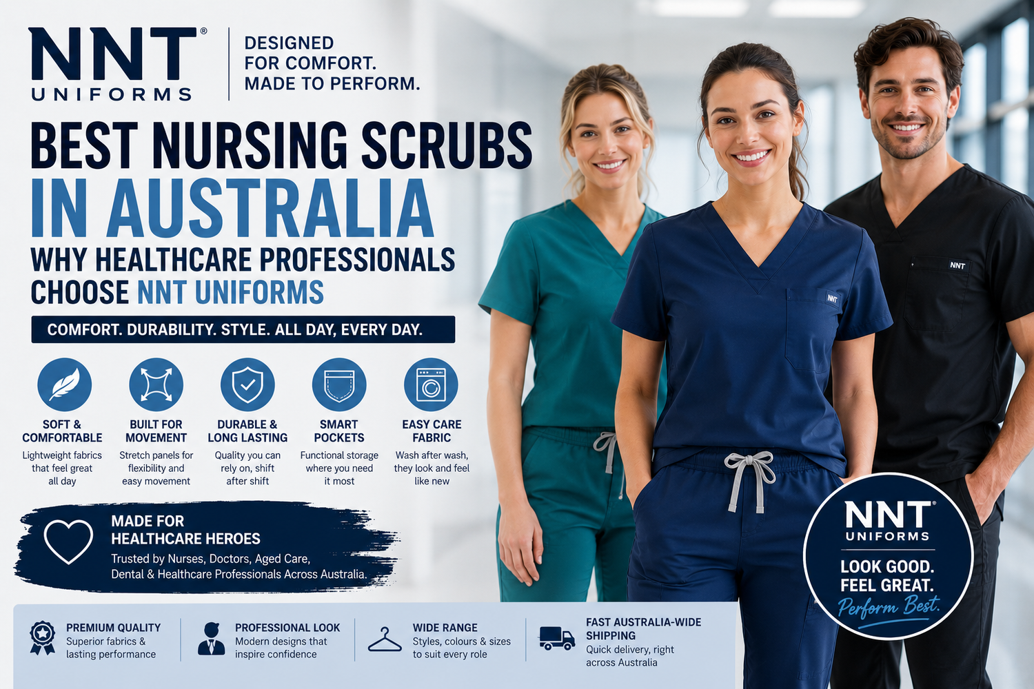 Best Nursing Scrubs in Australia: Why Healthcare Professionals Choose NNT Uniforms (2026 Guide)