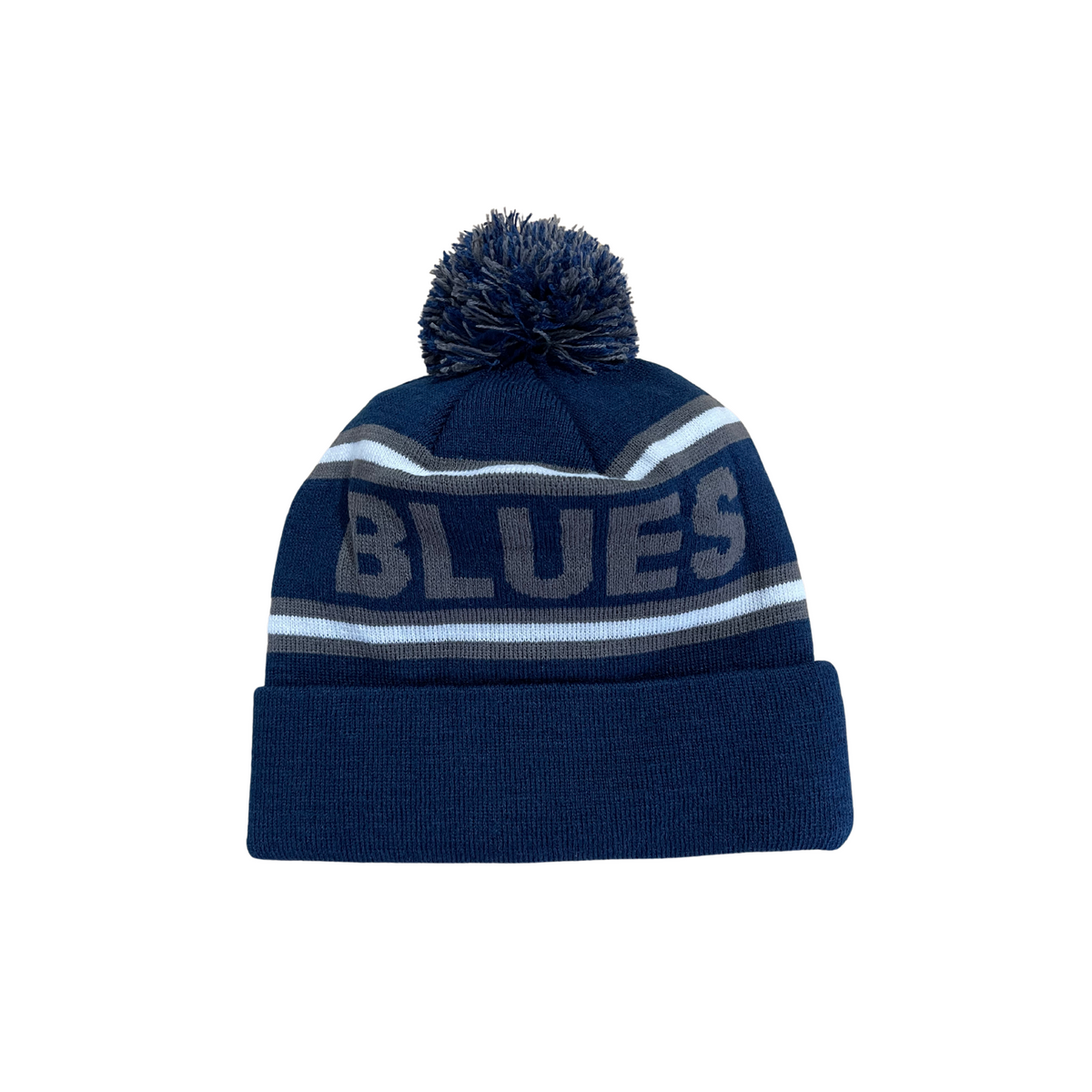 Tumby Bay Blues Woven Banded Knit Beanie Logo Embroidered Navy TB Beanie-Collins Clothing Co