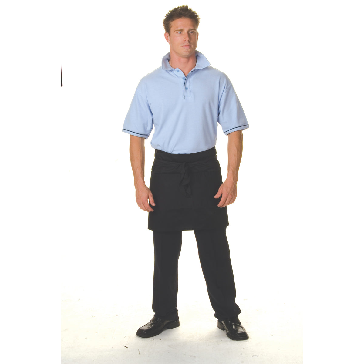 DNC 4PACKS Unisex Poly/Cotton Short Apron No Pocket Durable Comfortable 2112