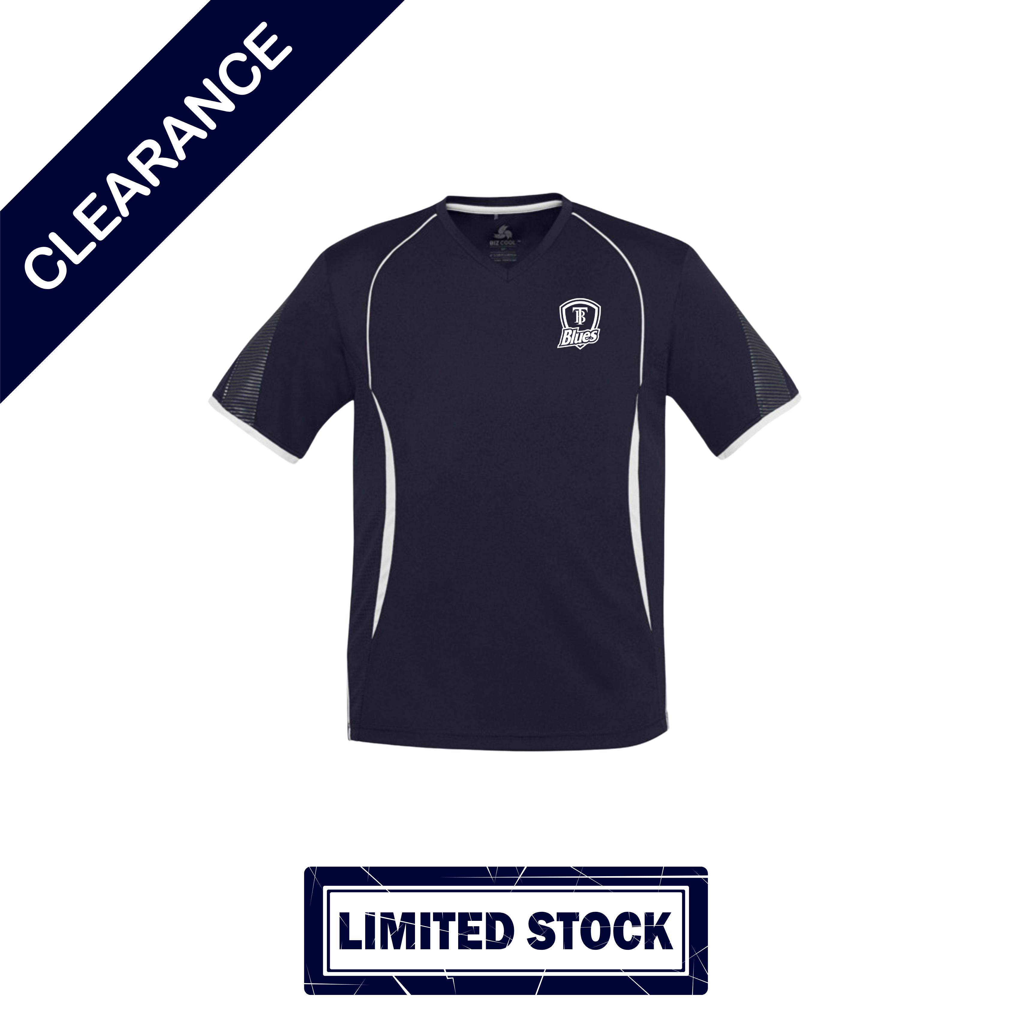 Tumby Bay Blues Kids Razor Tee Logo Embroidered Navy T406KS