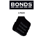 Bonds Kids Logo Light No Show Soft Cotton Breathable Socks 4 Pack RXUU4N