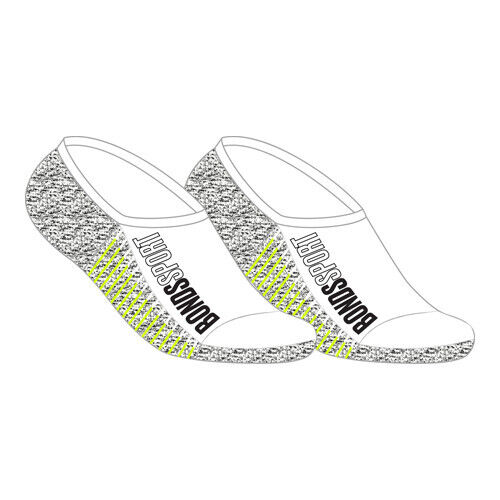 Bonds Mens Sport Tech No Show Sock Cushioned Shock-Absorbing Sole 2 Pack SYCK2N