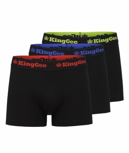 FATHER'S DAY SALE! KingGee Mens Cotton Elastic Trunk 3 Pack Underwear K09023