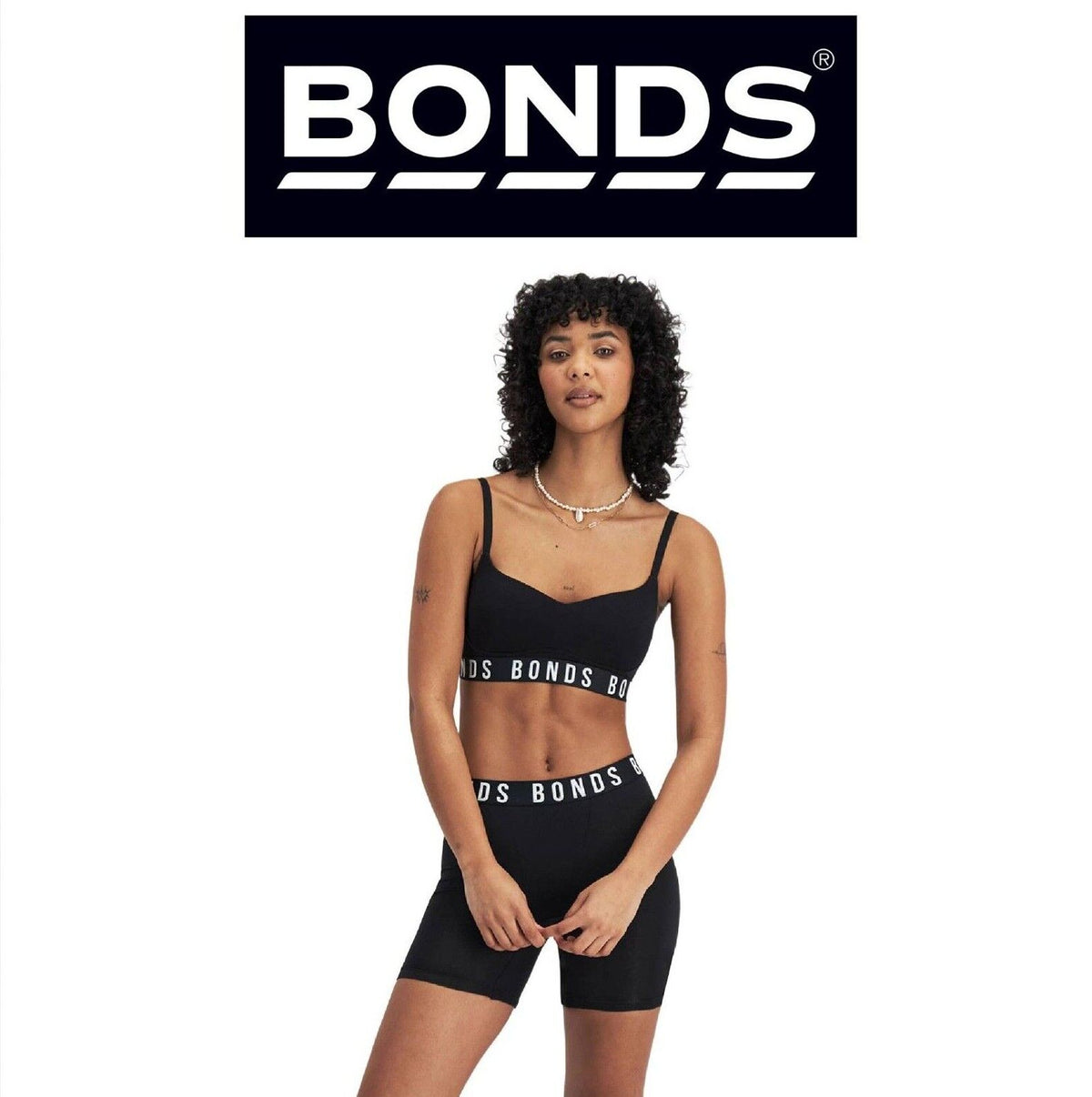 Bonds Womens Icons Wirefree Bra Soft Cotton Stretch Jacquard Elastic Band YWL4