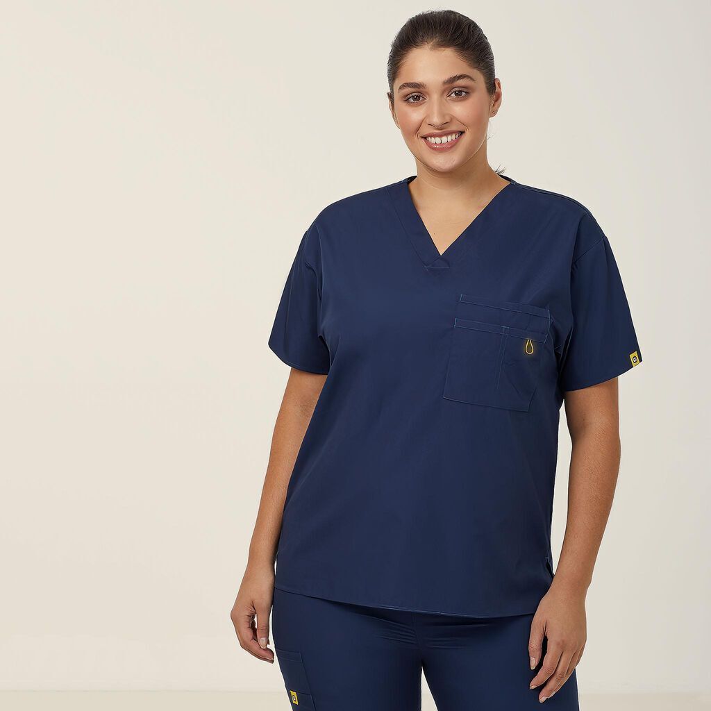 NNT Unisex Wonderwink 2 Pack Origins Pocket V Neck Scrub Top Alpha CATRE4-Collins Clothing Co