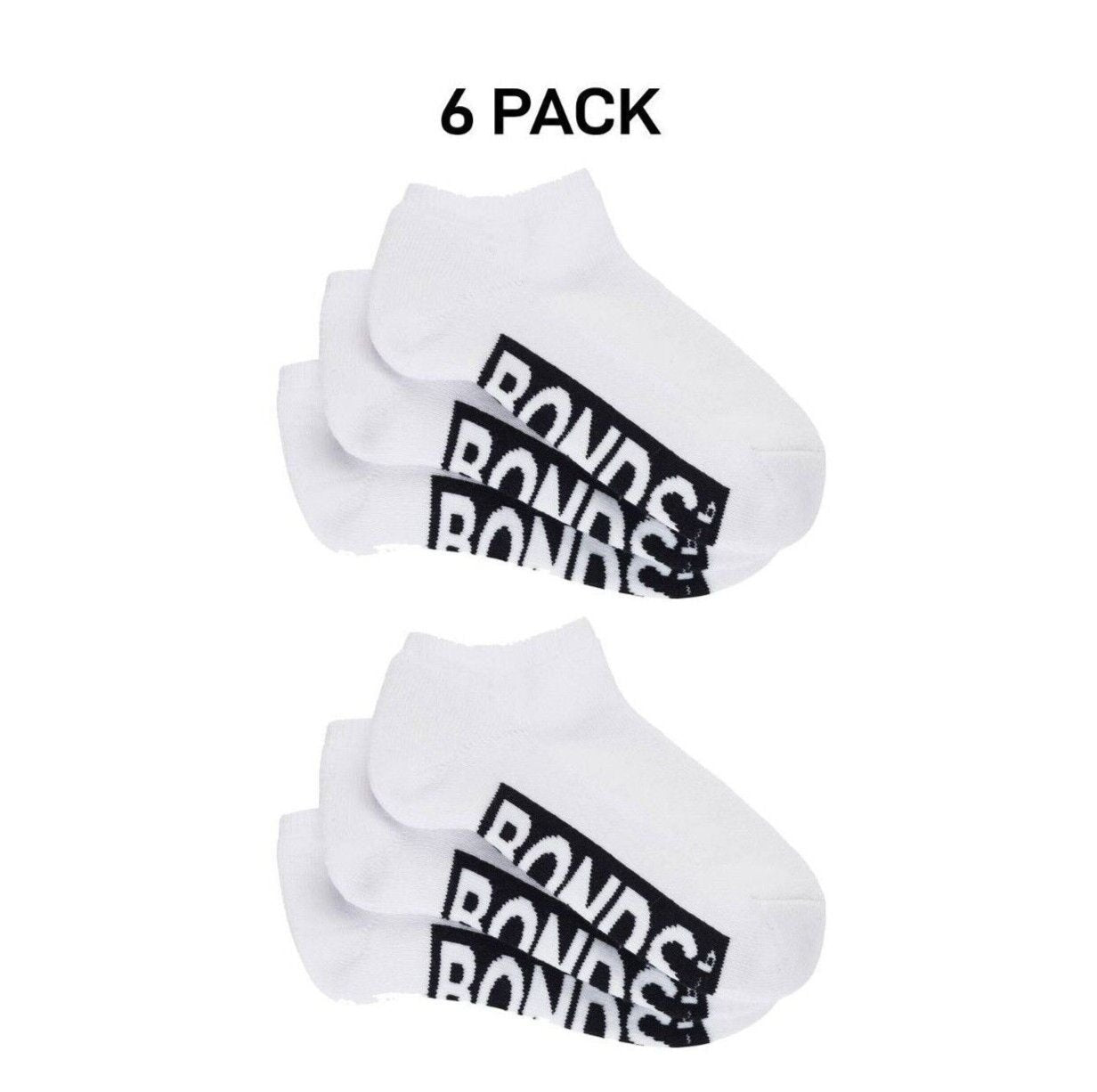 Bonds Kids Cushioned Low Cut Mesh Cooling Zone Cotton Sock 6 Pack RXVQ3N
