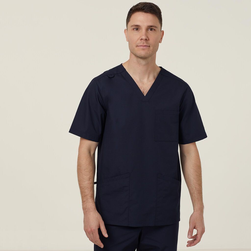 Clearance! NNT Uniform Unisex Chang Scrub Top Relaxed Fit V Neck Workwear CATRFS
