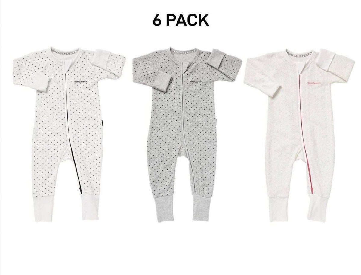 Bonds Baby Poodlette Zip Wondersuit Soft Cotton Warmth Terry Fabric 6 Pack BZJSM