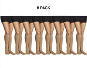 Bonds Womens Semi Opaque Knee High 40 Denier Socks Wide Comfort 8 Pack L79582