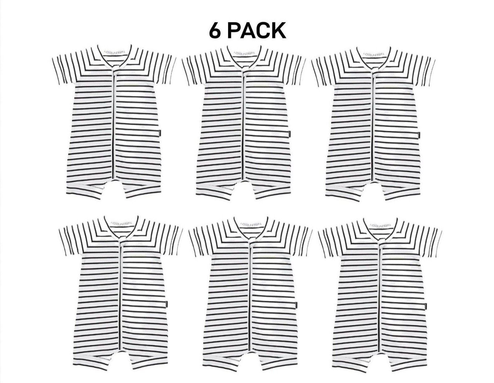 Bonds Baby Zip Romper Wondersuit Soft Cotton for Warmth Weather 6 Pack BXNMA