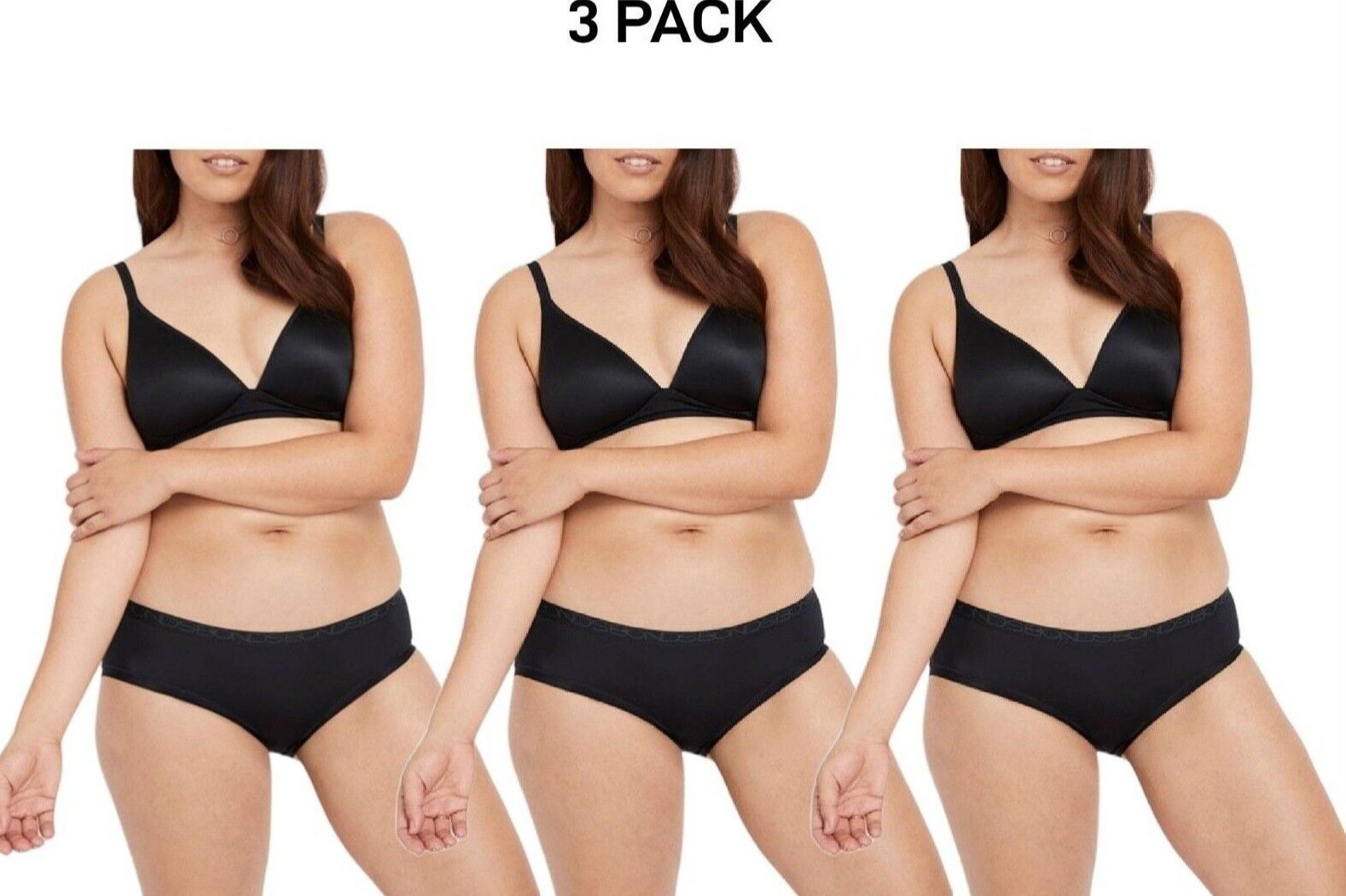 Bonds Womens Invisitails Midi Soft Lightweight Bikini Brief 3 Pack WZGJY