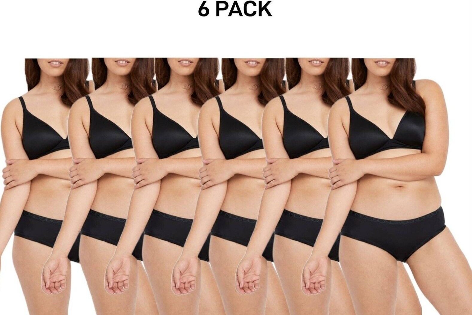 Bonds Womens Invisitails Midi Soft Lightweight Bikini Brief 6 Pack WZGJY
