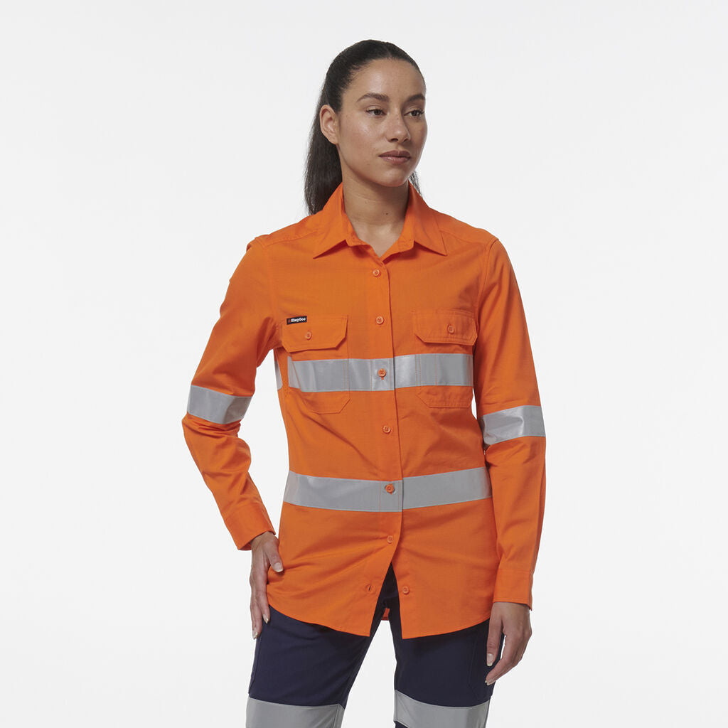 KingGee Womens Workcool Vented Reflective Shirt K44231-Collins Clothing Co