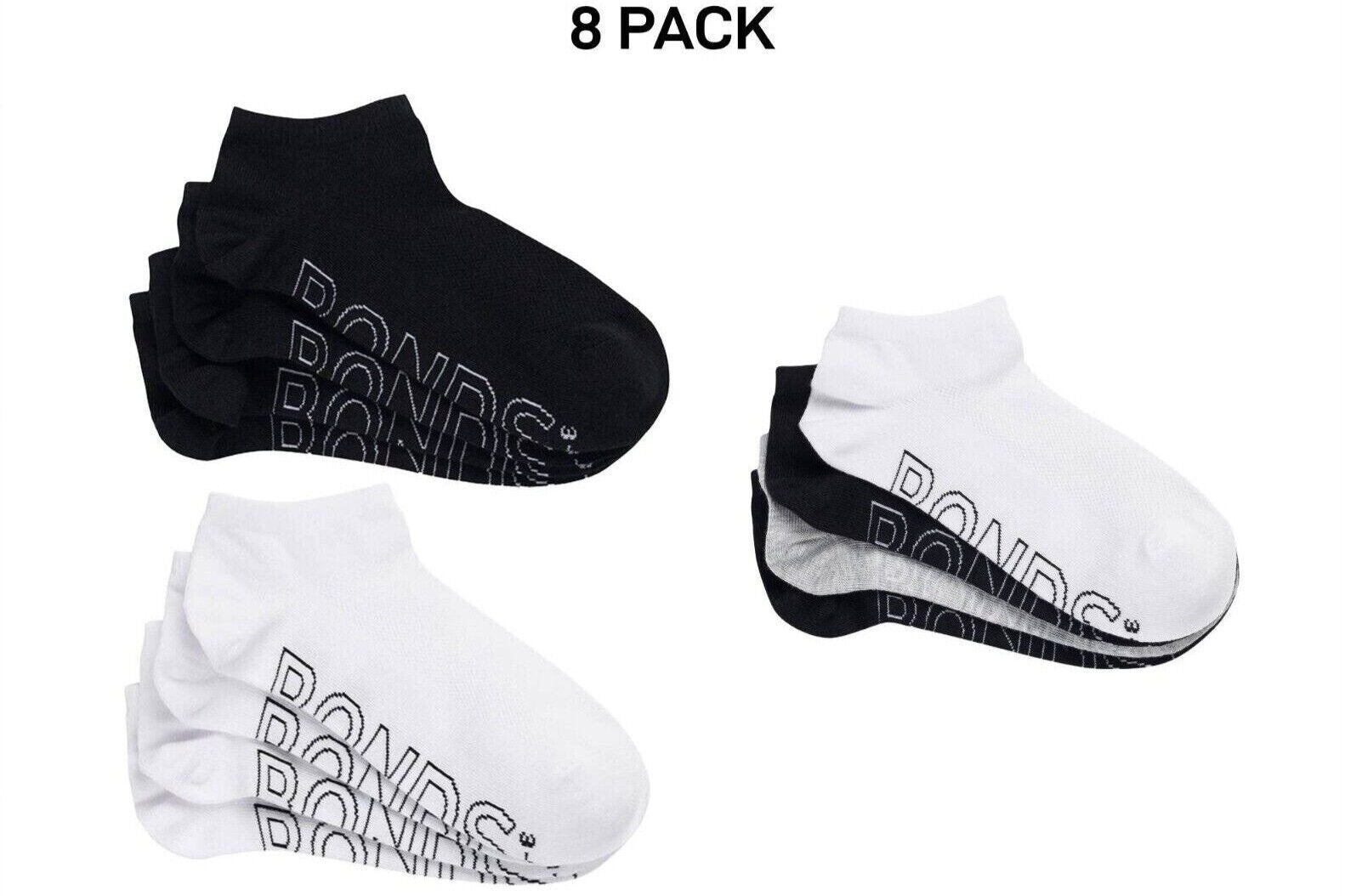 Bonds Womens Lightweight Low Cut Smooth Comfy Stay-Put Fit Socks 8 Pack LXPV4N