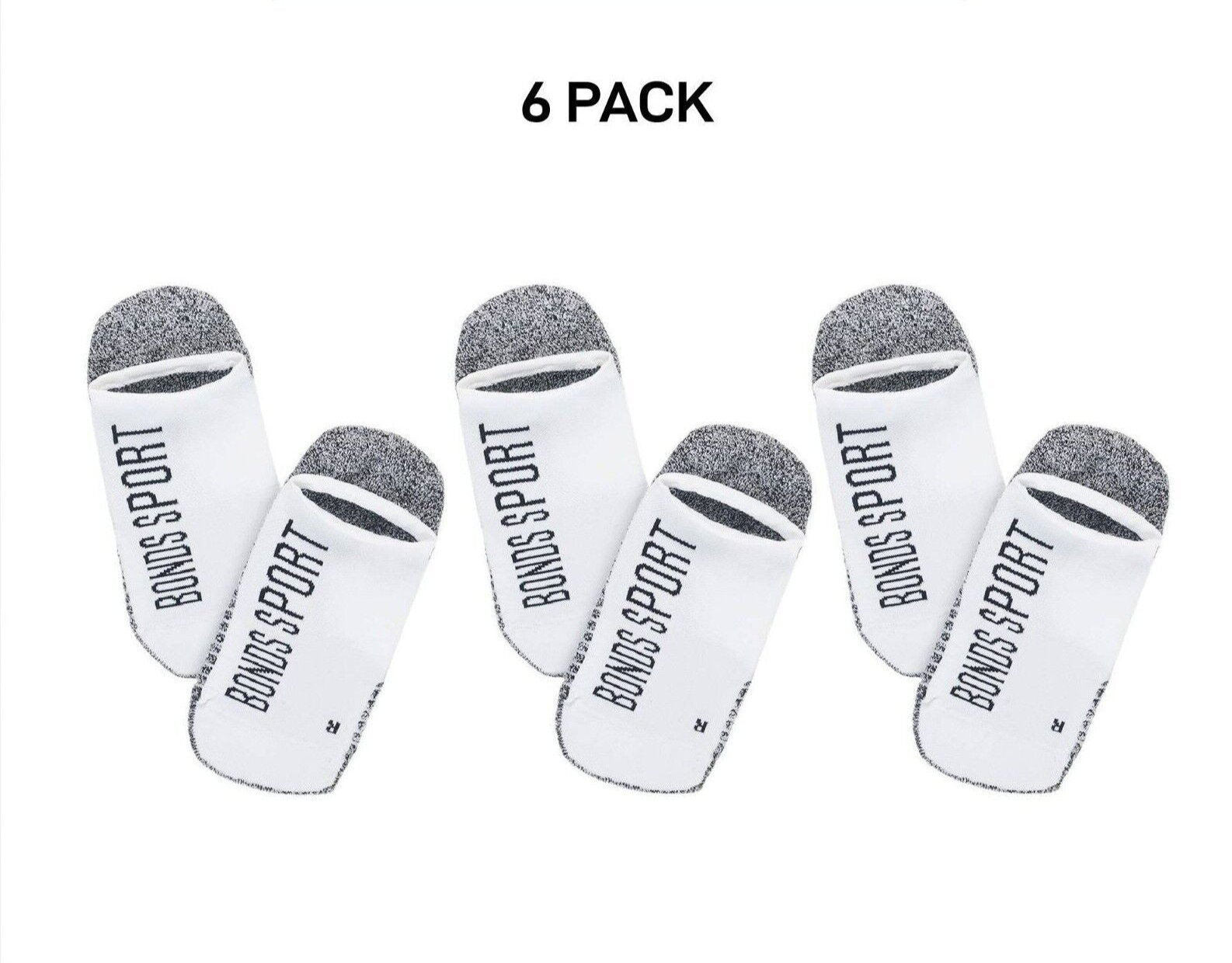 Bonds Womens Sport Tech No Show Socks Absorbing Cushioned Sole 6 Pack LYBL2N