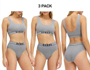 Bonds Womens Retro Rib Seamless Hi Hi Bikini High Waist & High Leg 3 Pack WU8FT
