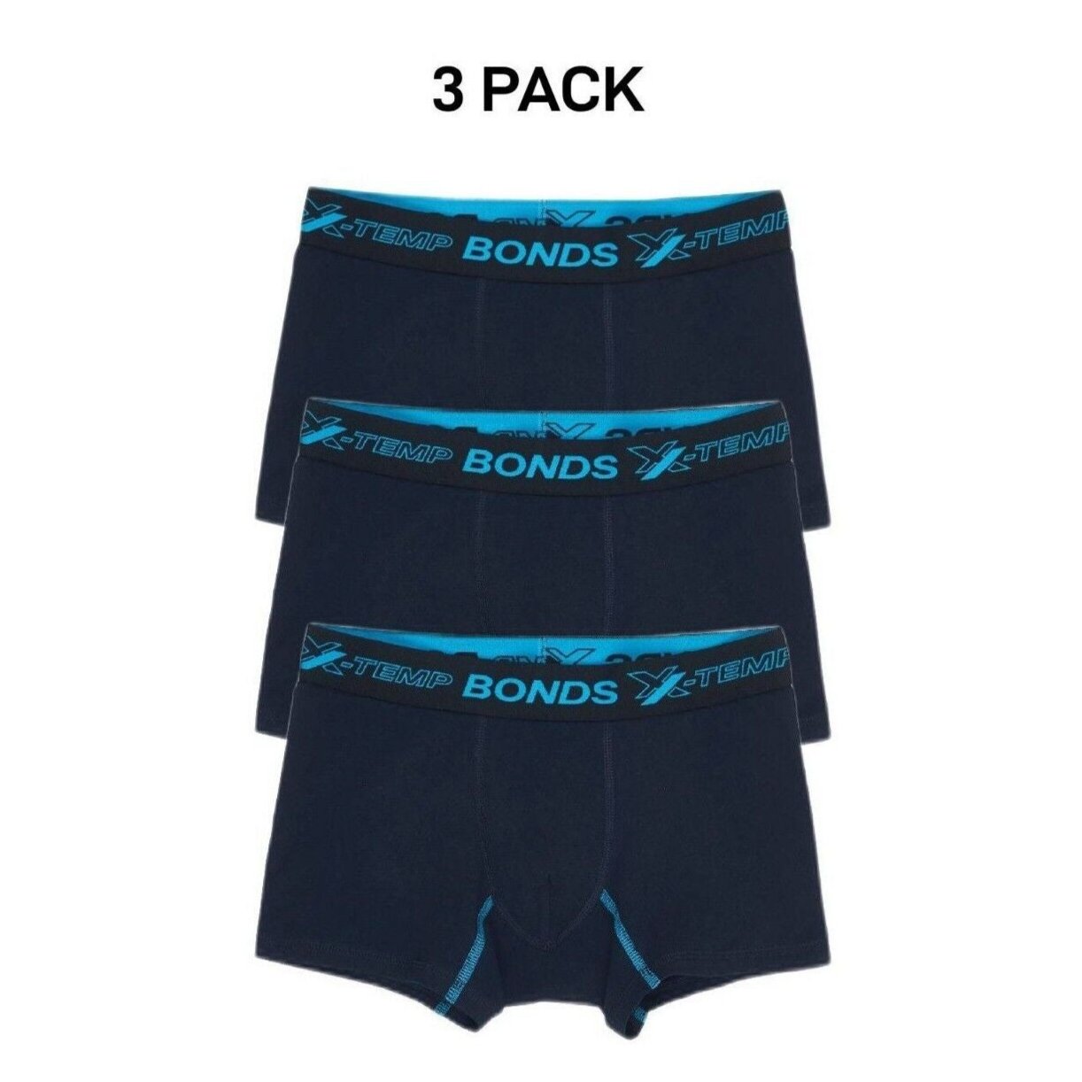 Bonds Boys X-Temp Trunk Temperature Control Dual Action Cooling 3 Pack UX4F1A