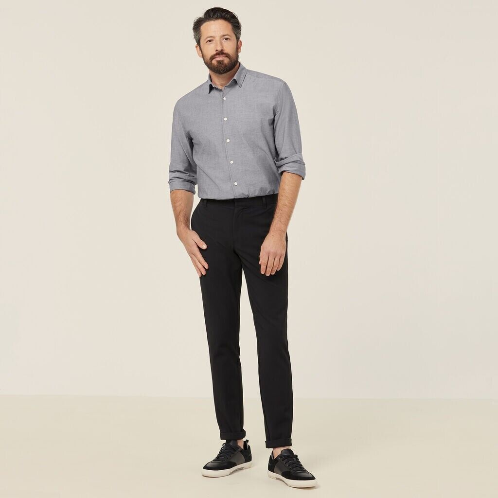 NNT Mens Cotton Chambray Classic Button Long Sleeves Collared Shirt CATJJU-Collins Clothing Co