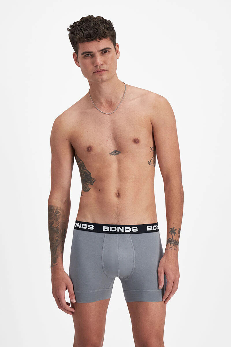 Bonds Mens Total Package Trunk Soft and Breathable Viscose Bamboo 3 Pack MWK83A