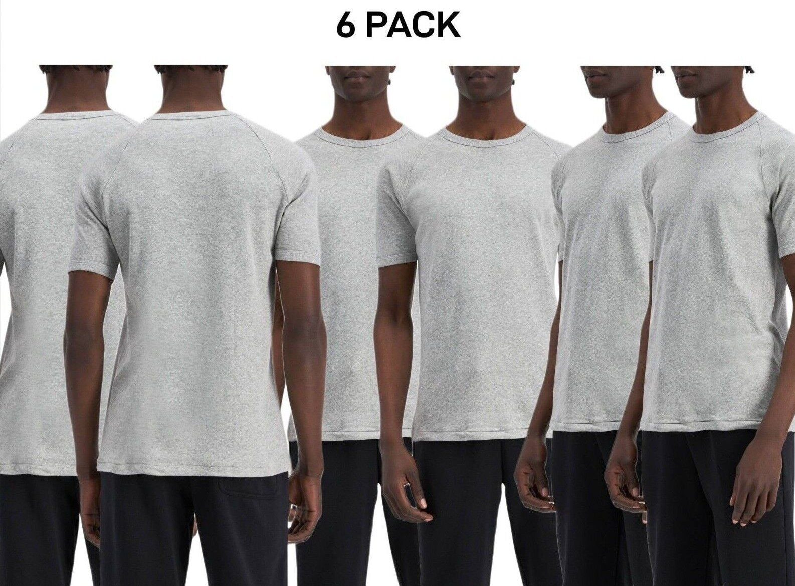 Bonds Mens Raglan Crew Round Neck T-Shirt Soft Breathable Cotton 6 Pack MB3937