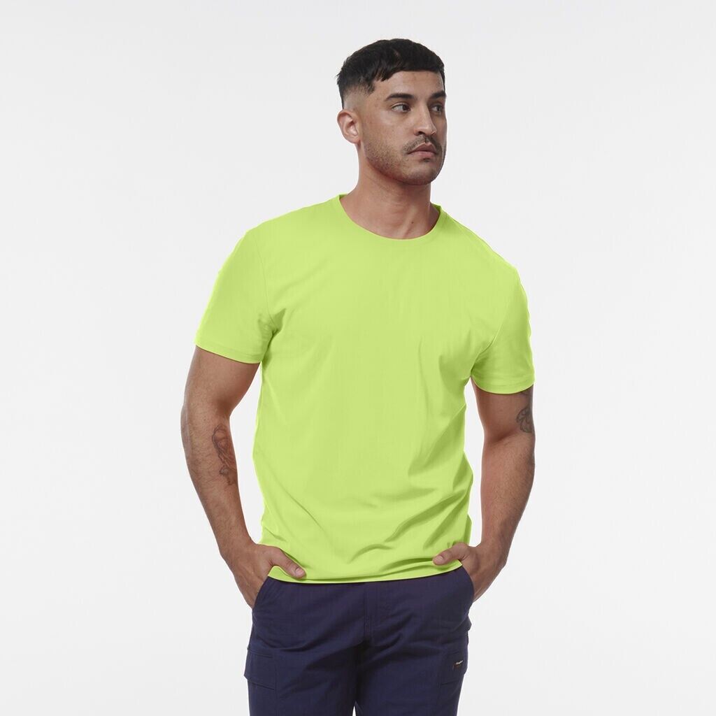 FATHER'S DAY SALE! KingGee Mens HI Vis Crew Shirt Reflective Sleeve Tee K54034