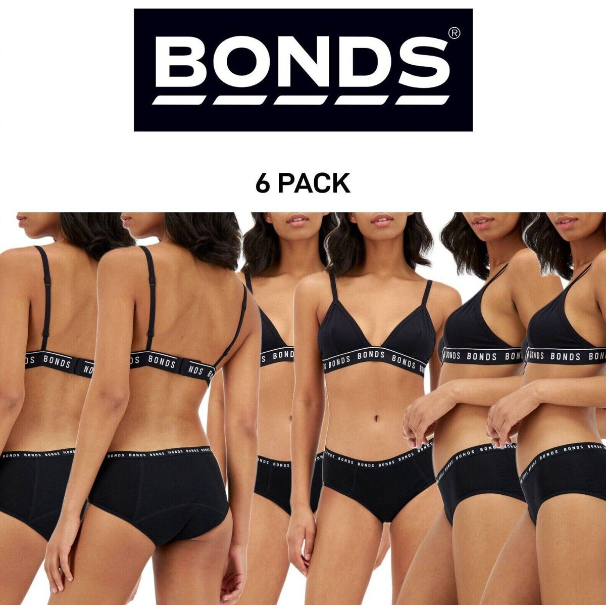 Bonds Womens Bloody Comfy Period Boyleg Heavy Flow Leak Proof Undies 6 Pack WTGM